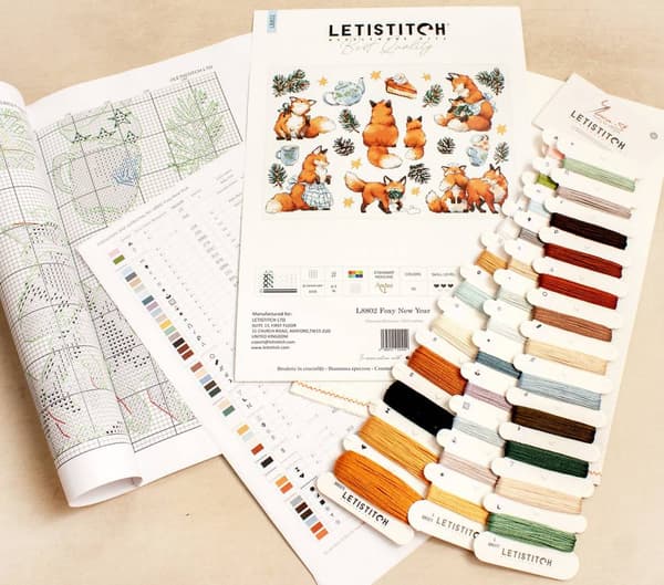 Broderisett LetiStitch L8802 - "Juleræv" 39x27 cm