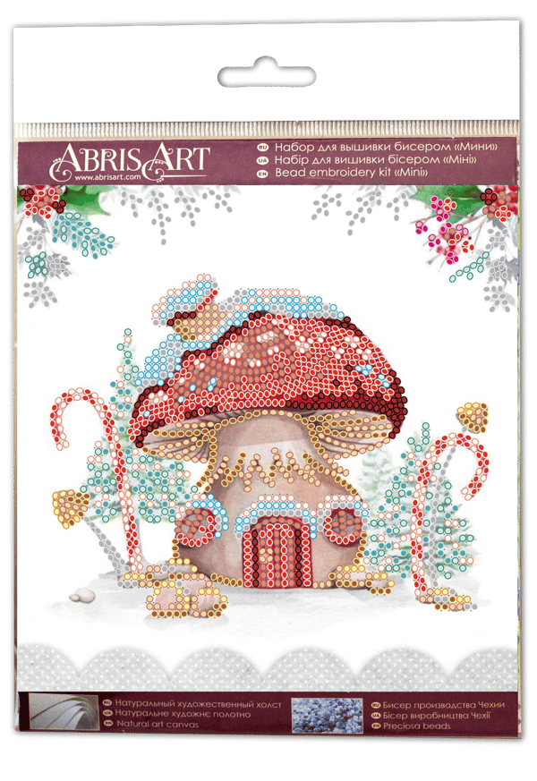 Perlebroderi Abris Art "Vintermagi" 15x15 cm