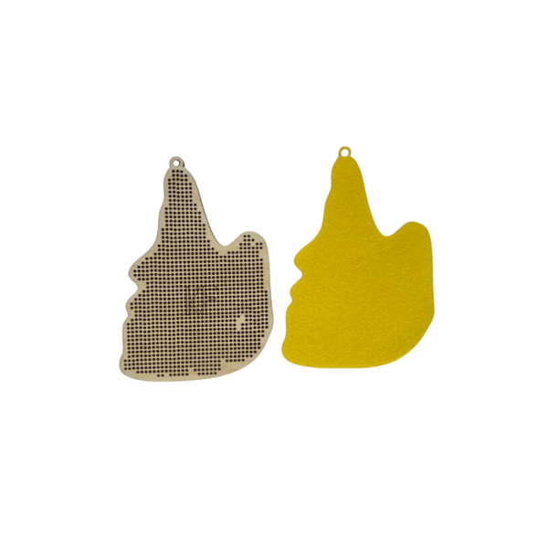 Träbroderi Kind Fox "Tomte" 7.5х11cm