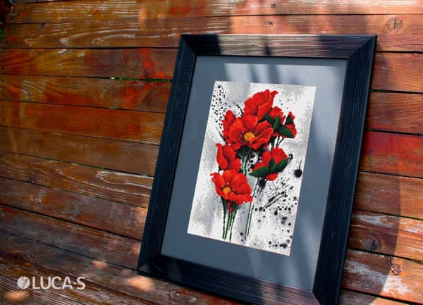Broderikit Luca-S B7014 - "Vallmo" 26x38 cm