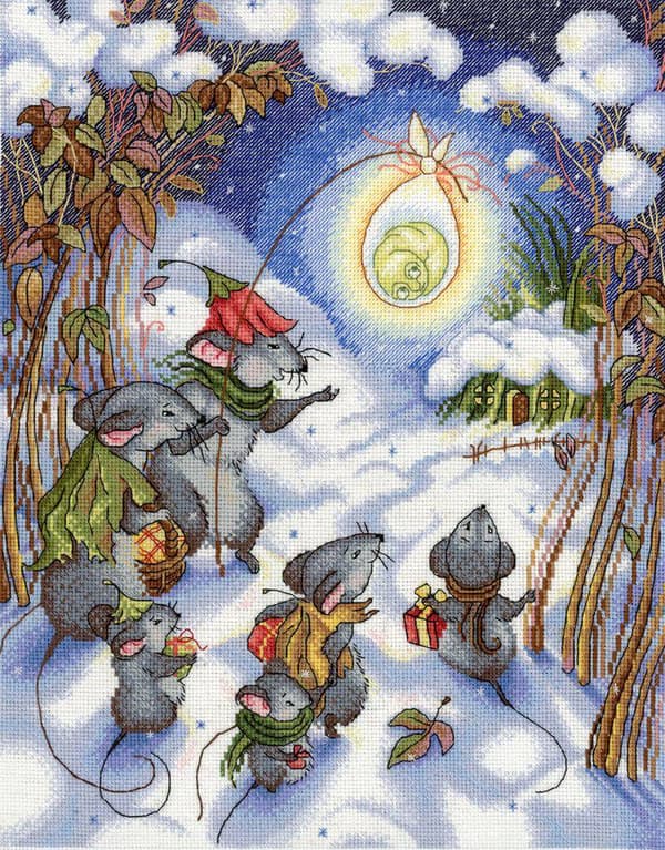 Broderikit MP Studia "Juletid" 25x30 cm