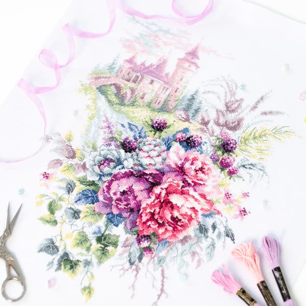 Broderisett Magic Needle "Gamle slottet" 27x38 cm