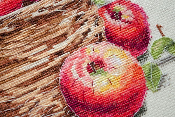 Broderikit Abris Art "Äpplen i mängd" 23x22 cm