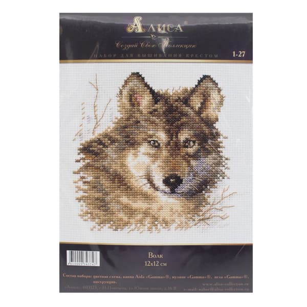 Broderikit Alisa "Varg" 12x12 cm