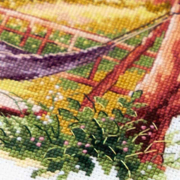 Broderikit Magic Needle "Ta tid att koppla av" 18x18 cm
