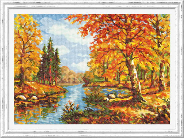 Broderikit Magic Needle "Gyldne efterår" 35x25 cm