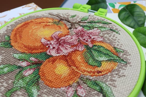 Broderisett Abris Art "Sitrusnoter" 17x17 cm