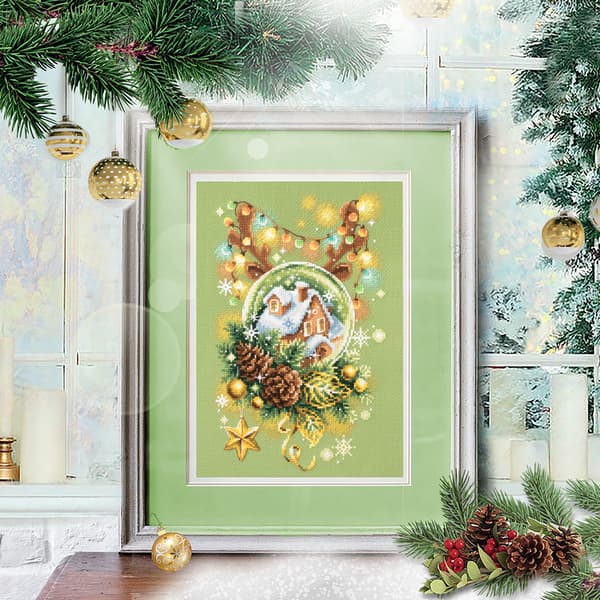 Broderisett Magic Needle "Lysende jul" 17x27 cm