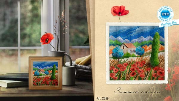 Broderisett RTO "Sommerfarger" 11x11 cm