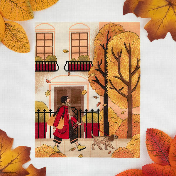 Broderikit Panna "Efterårstur" 23x16,5 cm