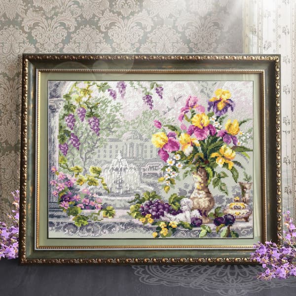 Broderikit Magic Needle "Romantik i hvid nat" 32x25 cm