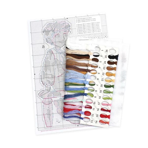 Broderisett Plastic Canvas MP Studia "Gutt med kaldt hjerte" 16x12cm