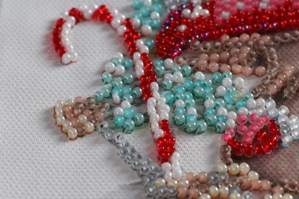 Broderikit med perler Abris Art "Vintermagi" 15x15 cm