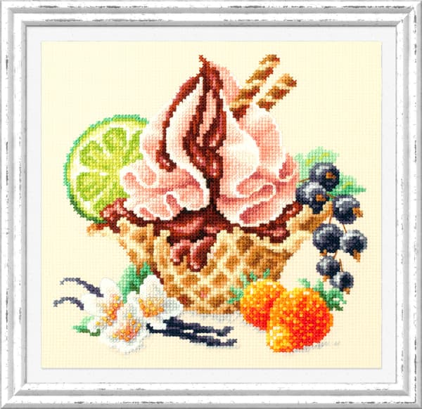 Broderisett Magic Needle "Vaniljeis" 17x17 cm