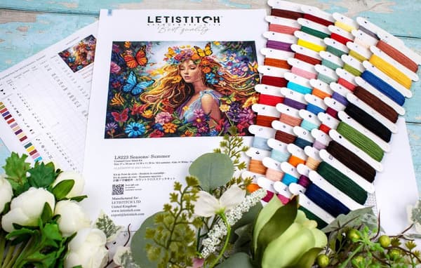 Broderikit LetiStitch L8223 - "Årstider: Sommer"