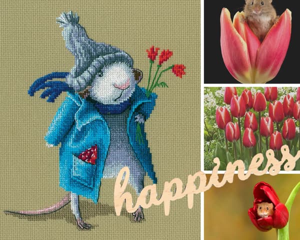 Broderikit RTO "Knippe under armen" 15.5x18.5 cm