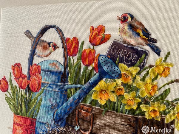 Broderikit Merejka K-251 - "Forårshave" 27x40 cm
