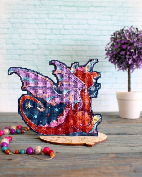 Broderikit plastic canvas MP Studia "Drake" 15x12 cm