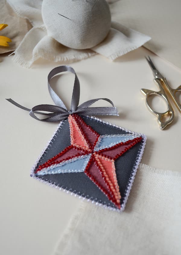 Perlebroderi Abris Art "Varm stråle" 13,2x6,6cm