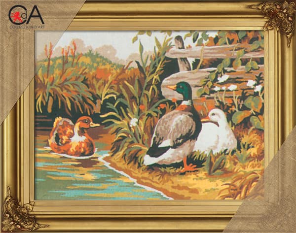Påtrykt broderikit Collection D`Art "Ankre" 22x30 cm