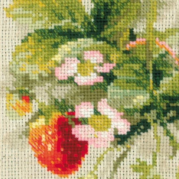 Broderikit Riolis "Jordbær" 19x48 cm