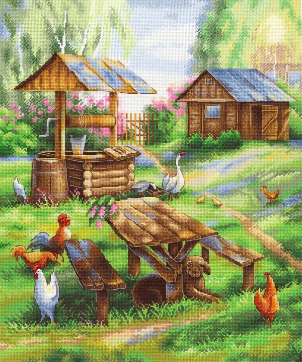Broderikit MP Studia "Bondgård" 29x36 cm