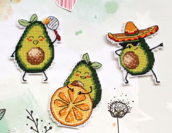 Broderisett Plastic Canvas MP Studia "Avokado" 7x9 cm