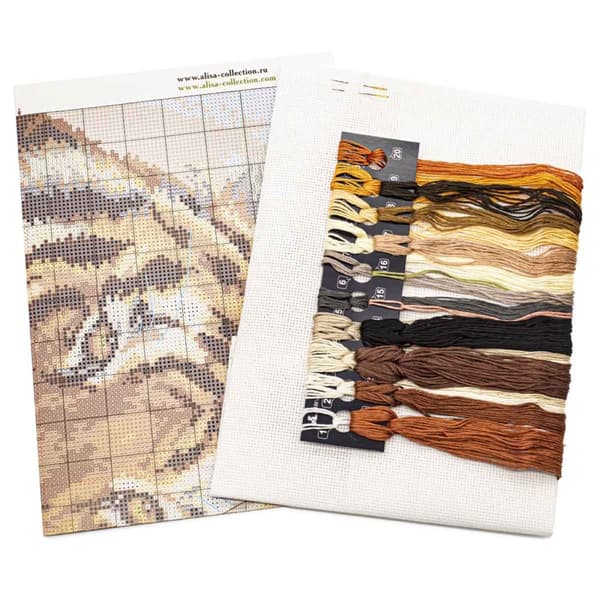 Broderisett Alisa «Tiger» 35x28 cm