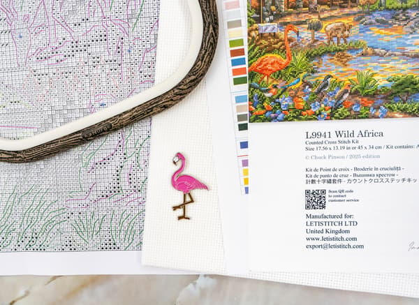 Broderikit LetiStitch L9941 - "Vilde Afrika" 45x34 cm