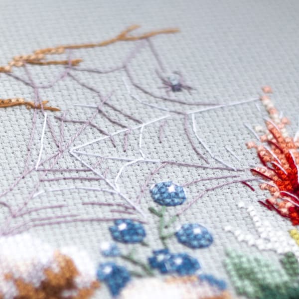 Broderisett Magic Needle "Valmue og bomull" 18x26 cm