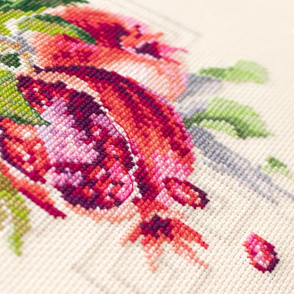 Broderikit Magic Needle "Granatäpple" 18x25 cm