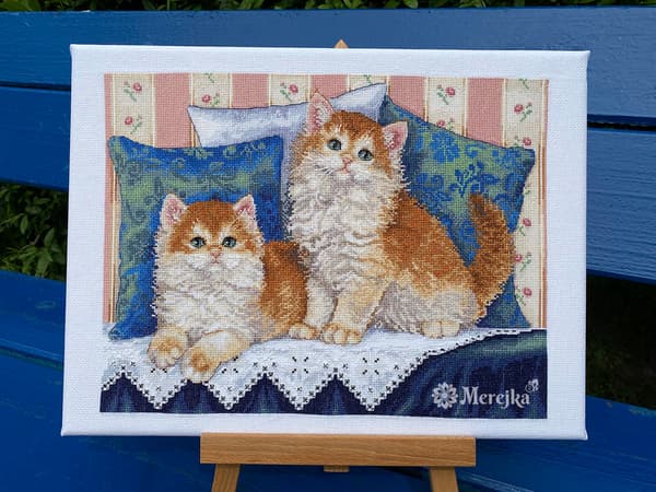 Broderisett Merejka K-189 - "Lodne venner" 34x25.5 cm