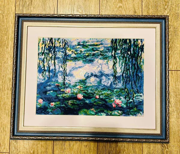 Broderikit Riolis "Näckrosor efter Monet" 40x30 cm