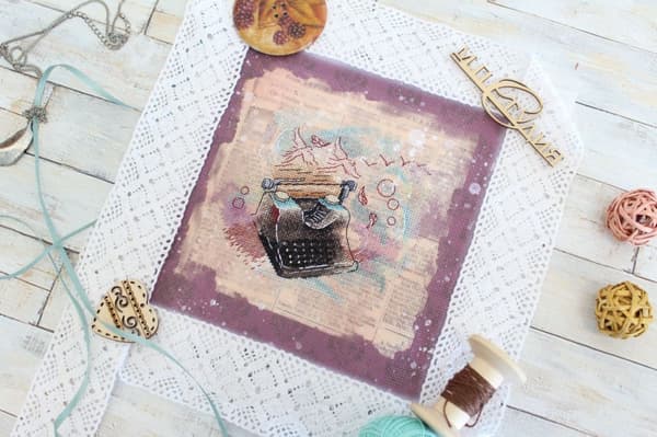 Broderikit MP Studia "Jeg skriver til dig…" 12x12 cm