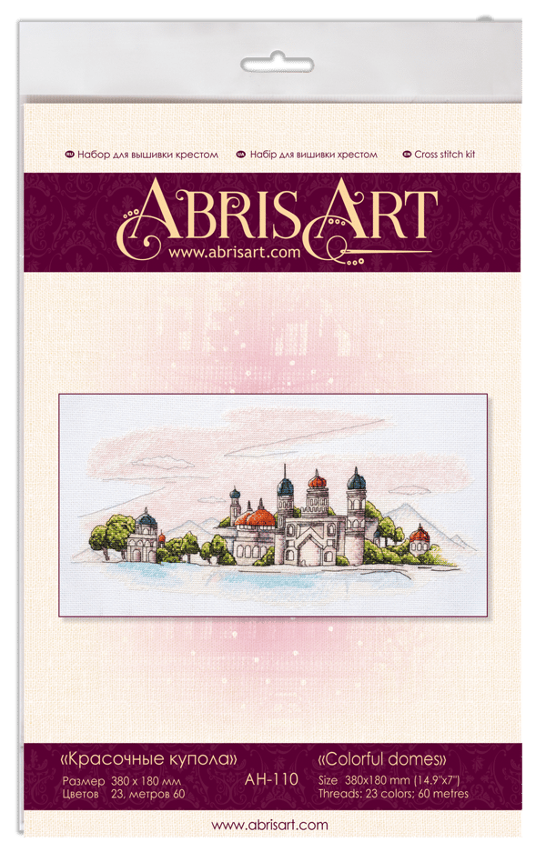 Broderikit Abris Art "Farvede kupler" 38x18cm