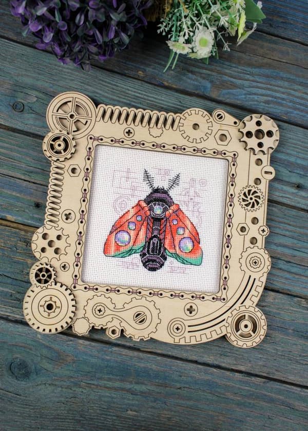 Broderisett MP Studia "Sommerfugl. Steampunk" 10x10cm/10x10cm