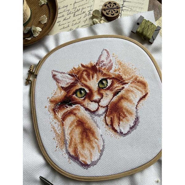 Broderikit Andriana "Ingefærlykke" 17x18.5 cm