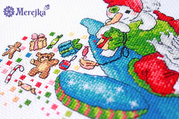 Broderisett Merejka K-113 - "Juleflukt" 20x15 cm