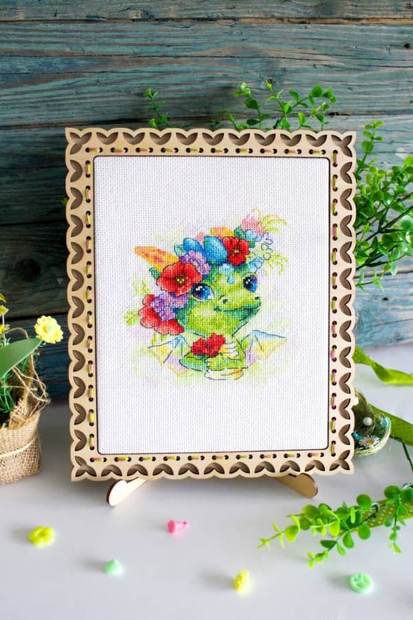 Broderikit MP Studia "Romantisk drage" 15x15 cm