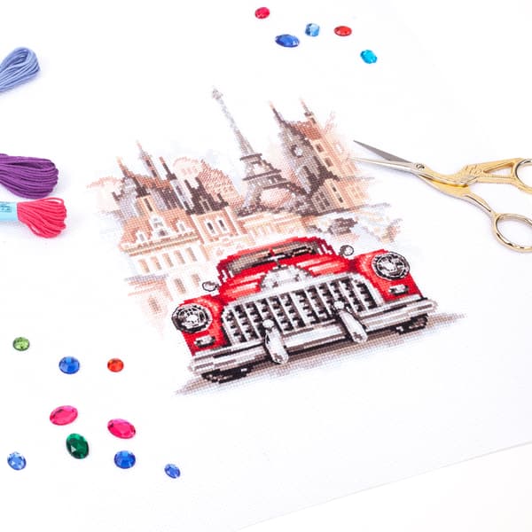 Broderisett Magic Needle «Retro Buick» 16x20 cm