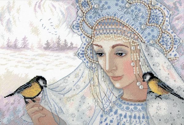 Broderikit MP Studia "Vinterdronning" 28x20 cm