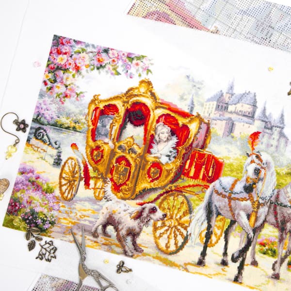 Broderikit Magic Needle "Hemlig rendezvous" 47x27 cm