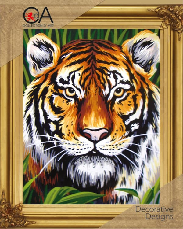 Påtrykt broderikit Collection D`Art "Tiger" 22x30 cm