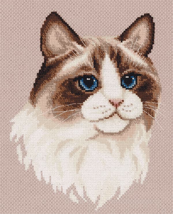 Broderisett Panna «Ragdoll» 24,5x19,5 cm