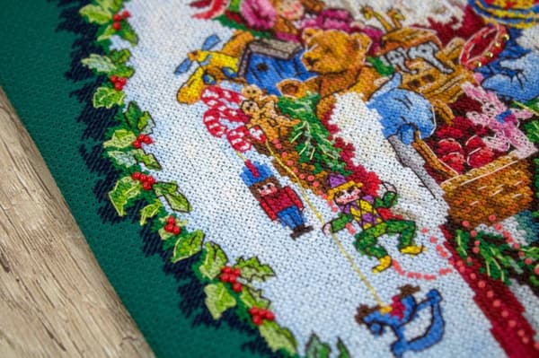 Broderikit LetiStitch L8005 - "Glade Sankt Nick" 22x29 cm