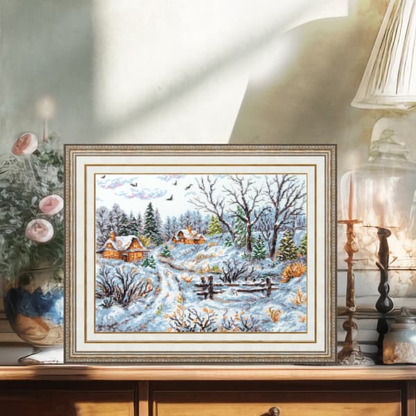 Broderisett Magic Needle "Frostig dag" 36x28 cm