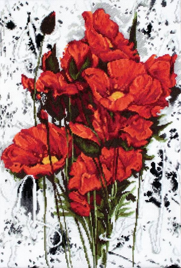 Broderikit Luca-S B2375 - "Valmue" 25.5x37 cm
