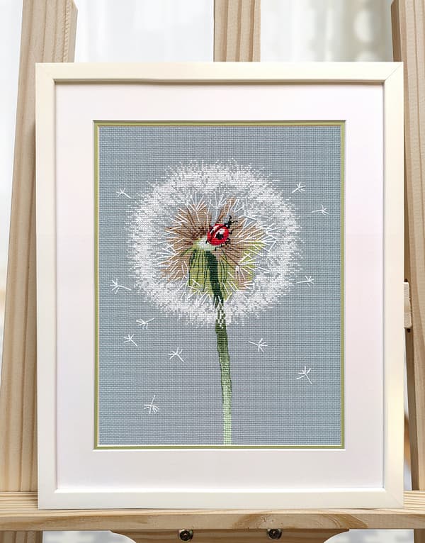 Broderisett Oven "Løvetann" 19x25 cm