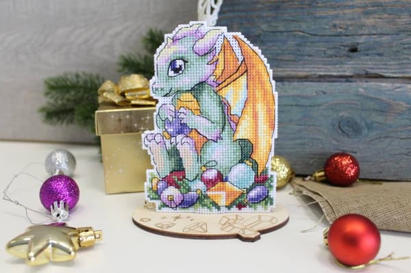 Broderikit Plastik Canvas MP Studia "Drage" 9x13 cm