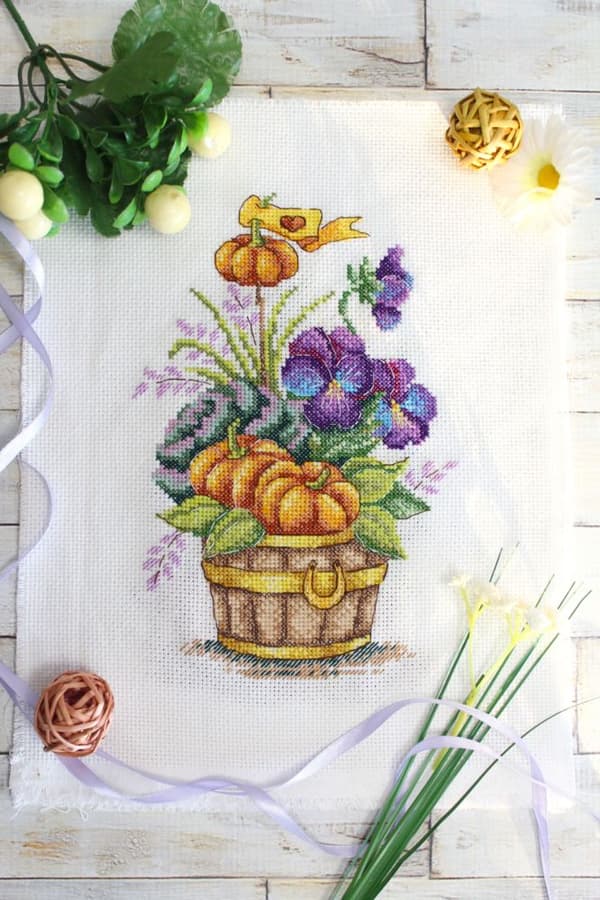 Broderikit MP Studia "Pumpabukett" 14x21.5 cm